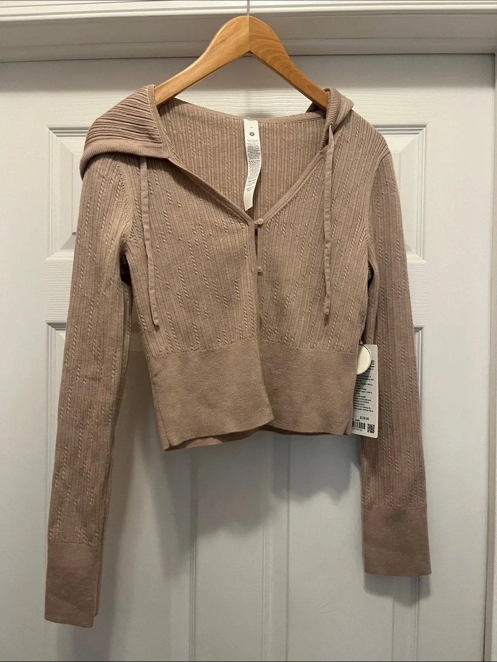 NWT Lululemon micro cable Merino wool Hooded cardigan